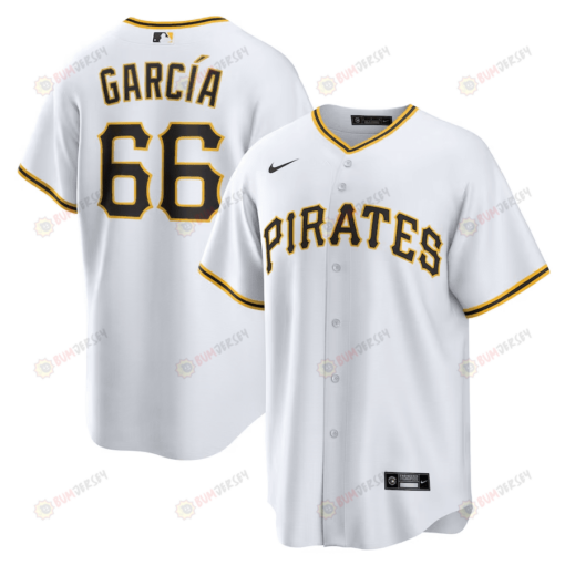 Jarl?n Garc?a 66 Pittsburgh Pirates Home Men Jersey - White