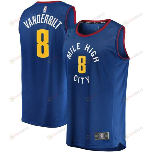 Jarred Vanderbilt Denver Nuggets Fast Break Player Jersey - Statement Edition - Blue