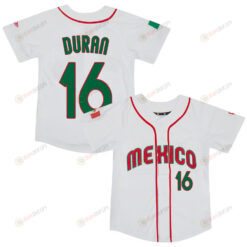 Jarren Duran 16 Mexico Baseball 2023 World Baseball Classic Jersey - White
