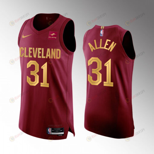 Jarrett Allen 31 2022-23 Cavaliers Icon Edition Jersey Wine