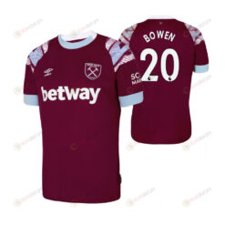 Jarrod Bowen 20 West Ham United 2022-23 Home Men Jersey - Claret/Blue