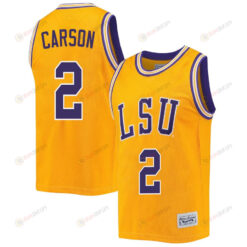 Jasmine Carson 2 LSU Tigers 2023 NCAA Basketball Jersey Retro- Gold