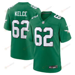 Jason Kelce 62 Philadelphia Eagles Alternate Game Men Jersey - Kelly Green