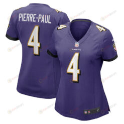 Jason Pierre-Paul 4 Baltimore Ravens Women's Home Game Player Jersey - Purple