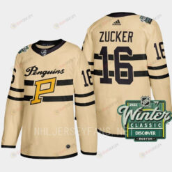 Jason Zucker 16 Pittsburgh Penguins 2023 Winter Classic Cream Jersey
