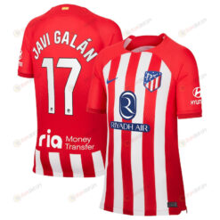 Javi Gal?n 17 Atletico de Madrid 2023/24 Home Stadium YOUTH Jersey - Red