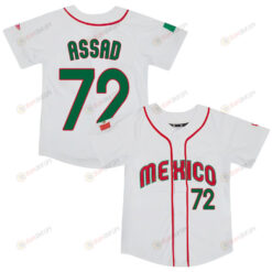 Javier Assad 72 Mexico Baseball 2023 World Baseball Classic Jersey - White