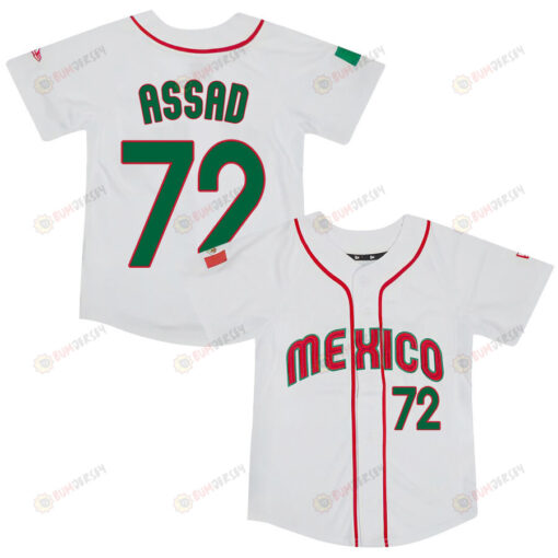 Javier Assad 72 Mexico Baseball 2023 World Baseball Classic Jersey - White