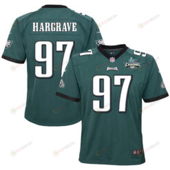 Javon Hargrave 97 Philadelphia Eagles Super Bowl LVII Champions 2 Stars 2 Stars Youth Jersey - Black