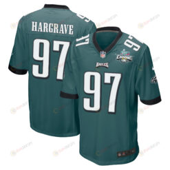 Javon Hargrave 97 Philadelphia Eagles Super Bowl LVII Champions 2 Stars Men's Jersey - Midnight Green