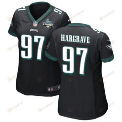 Javon Hargrave 97 Philadelphia Eagles Super Bowl LVII Champions 2 Stars WoMen's Jersey - Black