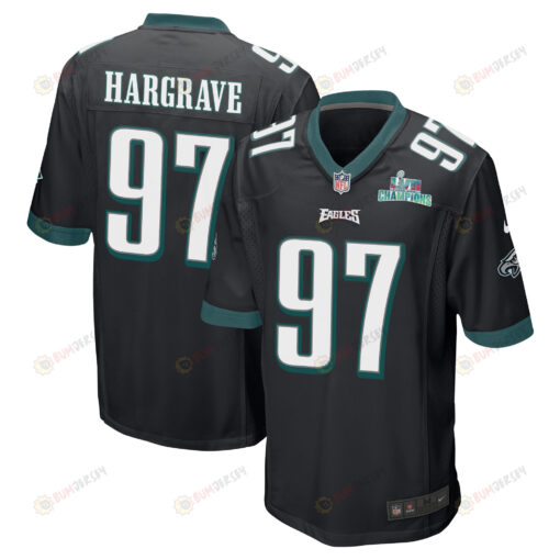 Javon Hargrave 97 Philadelphia Eagles Super Bowl LVII Champions Men's Jersey - Black