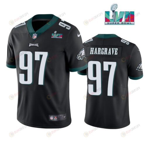 Javon Hargrave 97 Philadelphia Eagles Super Bowl LVII Vapor Limited Men Jersey - Black