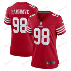 Javon Hargrave 98 San Francisco 49ers Women's Game Player Jersey - Scarlet