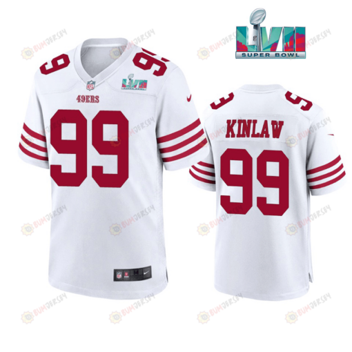 Javon Kinlaw 99 San Francisco 49Ers Super Bowl LVII Men's Jersey- White