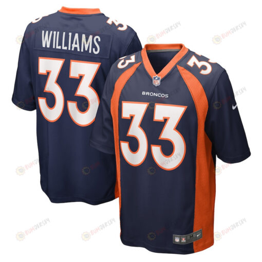 Javonte Williams 33 Denver Broncos Home Game Player Jersey - Navy