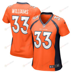 Javonte Williams 33 Denver Broncos Women's Game Jersey - Orange