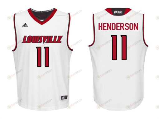 Jay Henderson 11 Louisville Cardinals College Basketball Men Jersey - White