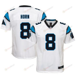 Jaycee Horn 8 Carolina Panthers Youth Jersey - White