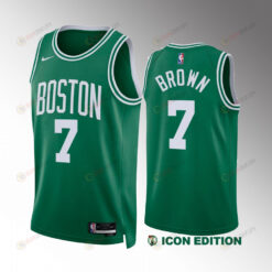 Jaylen Brown 7 2022-23 Boston Celtics Green Icon Edition Jersey Swingman
