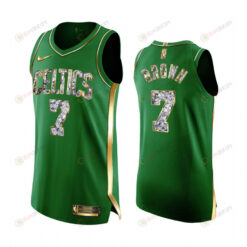 Jaylen Brown Celtics 7 2022 Playoffs Jersey Green Diamond Edition