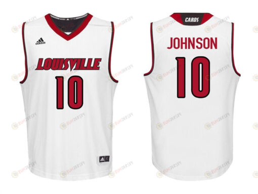 Jaylen Johnson 10 Louisville Cardinals College Basketball Men Jersey - White