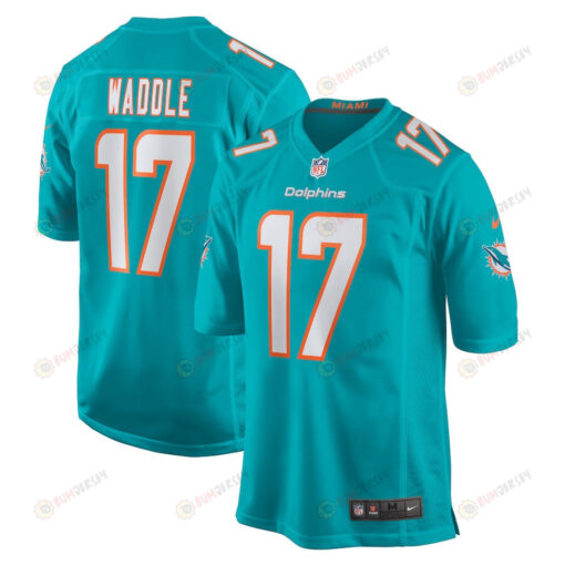 Jaylen Waddle 17 Miami Dolphins Game Men Jersey - Aqua