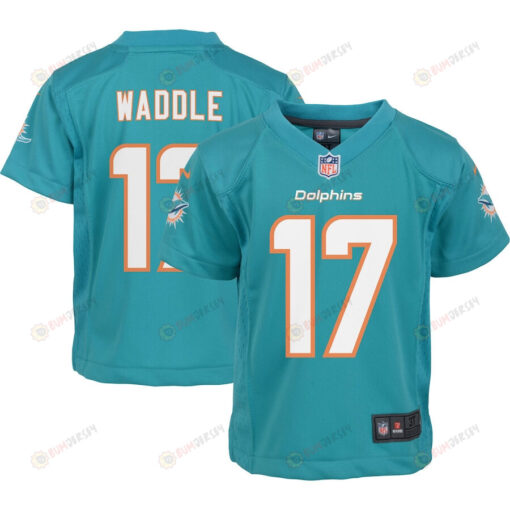 Jaylen Waddle 17 Miami Dolphins Youth Jersey - Aqua