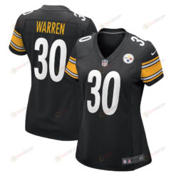 Jaylen Warren Pittsburgh Steelers Women's Game Player Jersey - Black