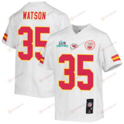 Jaylen Watson 35 Kansas City Chiefs Super Bowl LVII Champions Youth Jersey - White