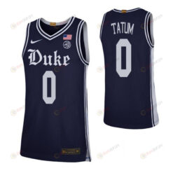 Jayson Tatum 0 Elite Duke Blue Devils Basketball Jersey Navy