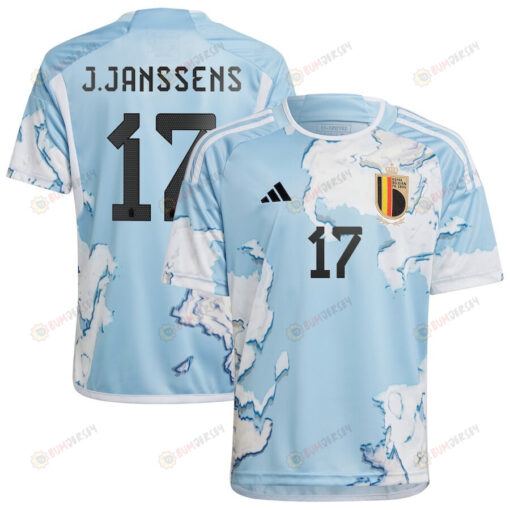 Jean-Baptiste Janssens 17 Belgium 2023 National Team Away Youth Jersey