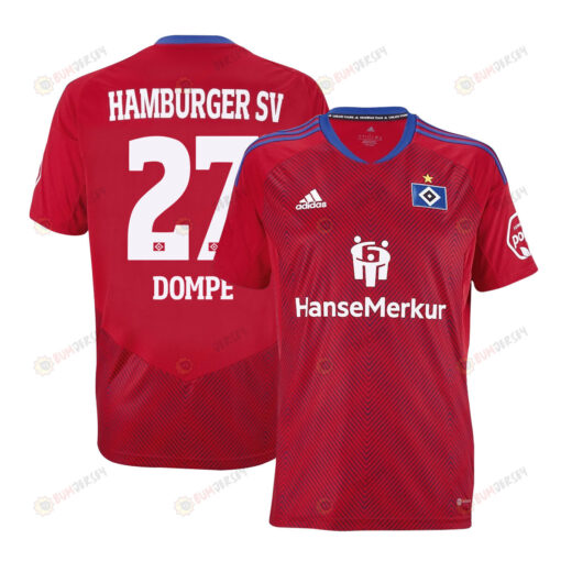 Jean-Luc Domp? 27 Hamburger SV II 2022-23 Third Jersey - Red