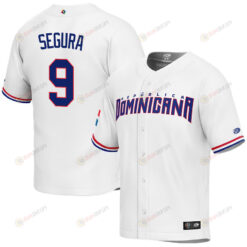 Jean Segura 9 Dominican Republic Baseball 2023 World Baseball Classic Jersey - White