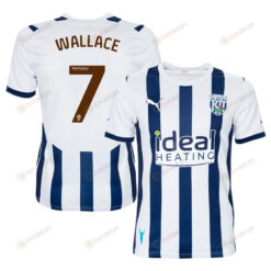 Jed Wallace 7 West Bromwich Albion FC 2023/24 Home Men Jersey - White
