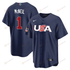 Jeff McNeil 1 USA Baseball 2023 World Baseball Classic Jersey - Navy
