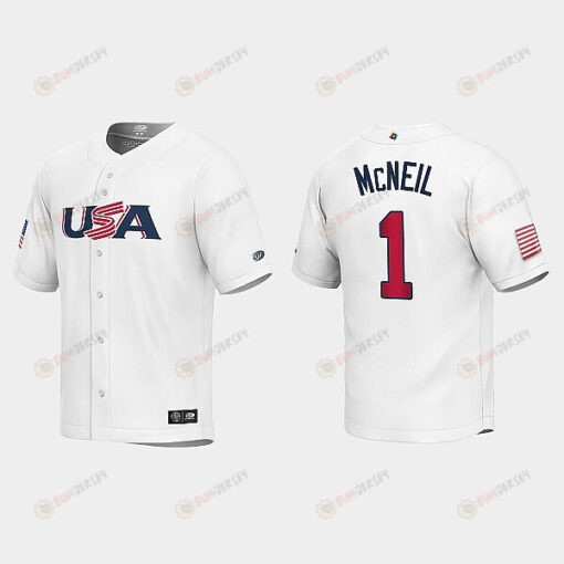 Jeff McNeil 1 USA Baseball 2023 World Baseball Classic Youth Jersey