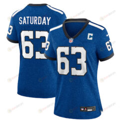 Jeff Saturday 63 Indianapolis Colts Indiana Nights Alternate Game Women Jersey - Royal