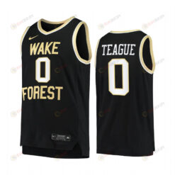 Jeff Teague 0 Wake Forest Demon Deacons Uniform Jersey College Basketball Black