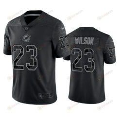 Jeff Wilson 23 Miami Dolphins Black Reflective Limited Jersey - Men