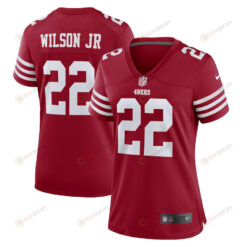 Jeff Wilson Jr. 22 San Francisco 49ers Women's Home Game Player Jersey - Scarlet