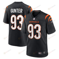 Jeffrey Gunter 93 Cincinnati Bengals Game Player Jersey - Black