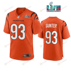 Jeffrey Gunter 93 Cincinnati Bengals Super Bowl LVII Men's Jersey- Orange