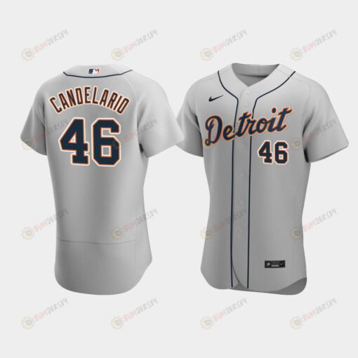 Jeimer Candelario 46 Detroit Tigers Gray Road Jersey Jersey