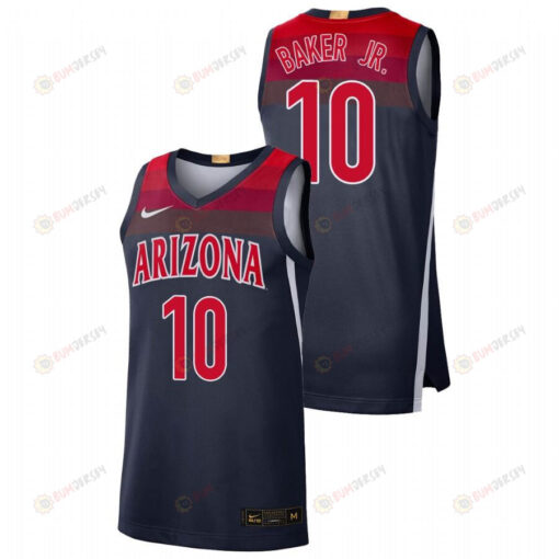 Jemarl Baker Jr. 10 Arizona Wildcats College Baketball Limited Men Jersey - Navy