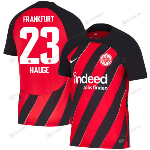 Jens Petter Hauge 23 Eintracht Frankfurt 2023-24 Home Men Jersey - Red
