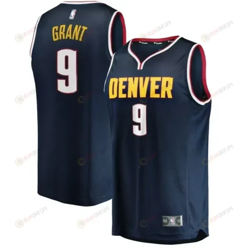 Jerami Grant Denver Nuggets Fast Break Jersey Navy - Icon Edition