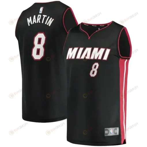 Jeremiah Martin Miami Heat Fast Break Jersey Black - Icon Edition
