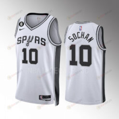 Jeremy Sochan 10 San Antonio Spurs 2022-23 Association Edition White Men Jersey Swingman