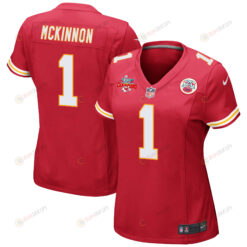 Jerick McKinnon 1 Kansas City Chiefs Super Bowl LVII Champions 3 Stars WoMen's Jersey - Red